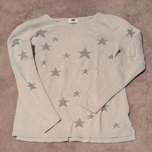 Women's Silver Sweater W/Stars Size Medium